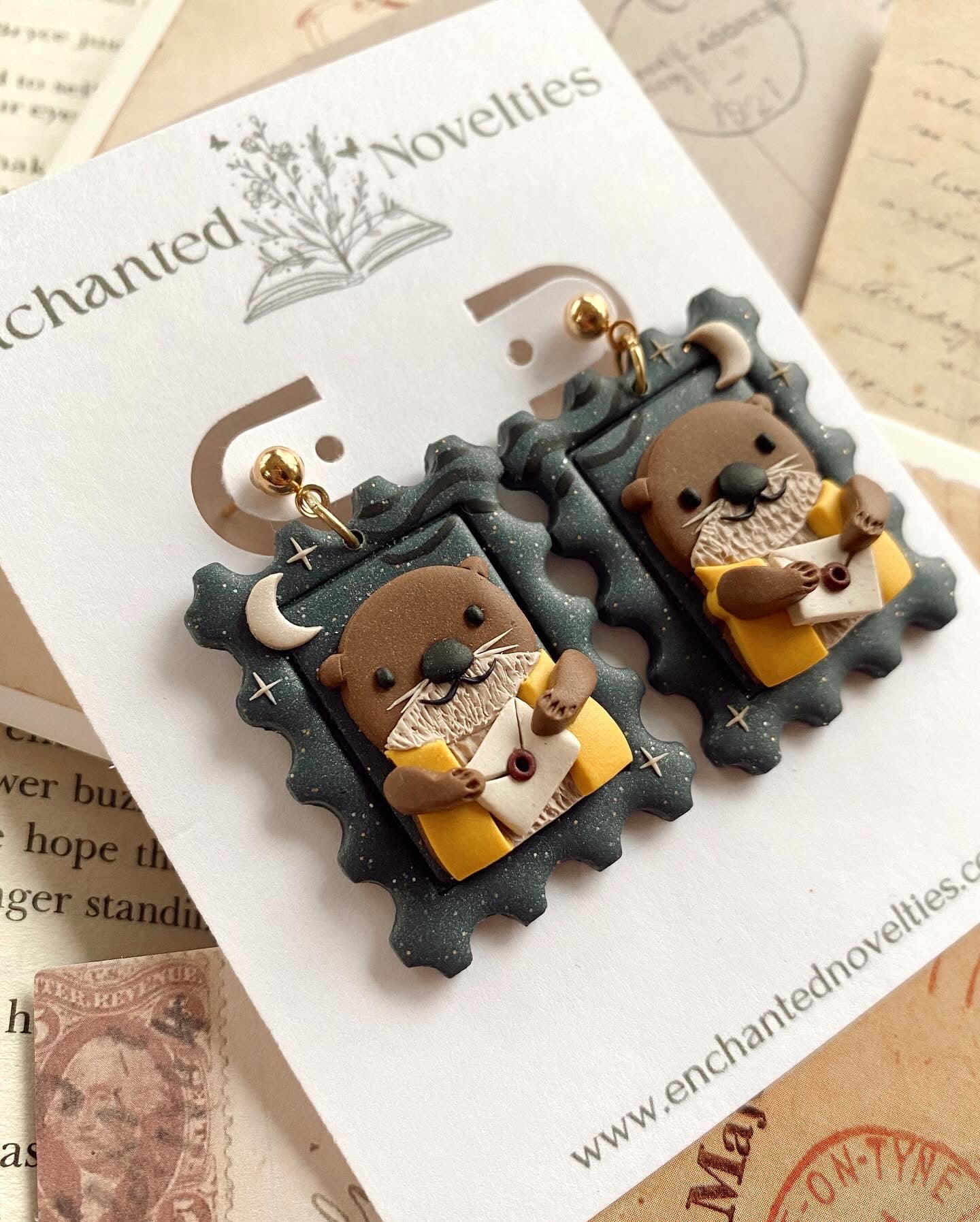 Crescent City Mail Otter Earrings