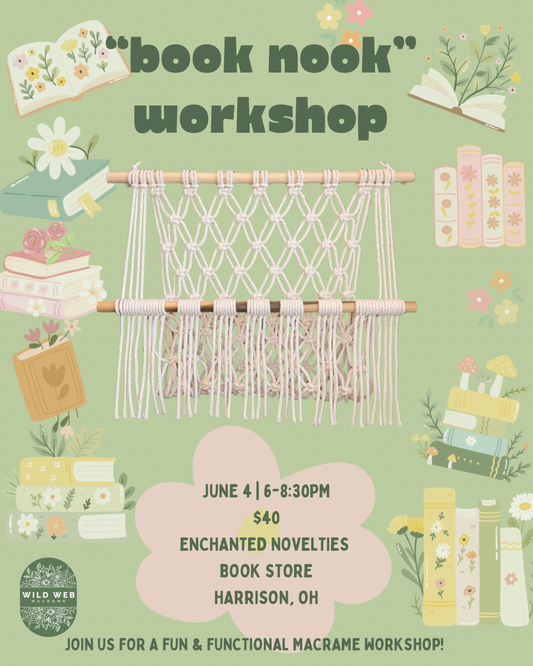 Macrame Book Nook Workshop with Wild Web Macrame