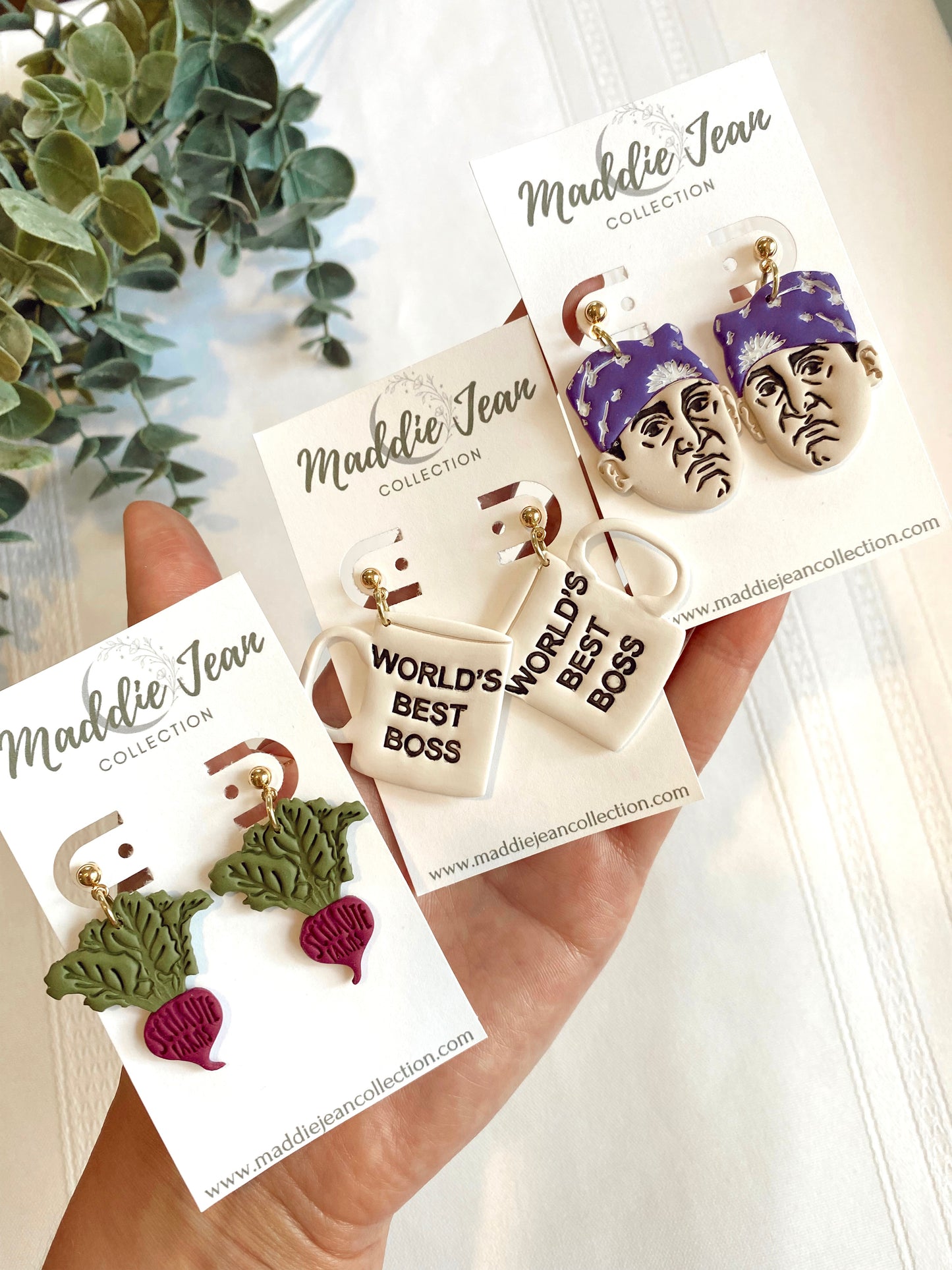 Schrute Farm Beet Earrings