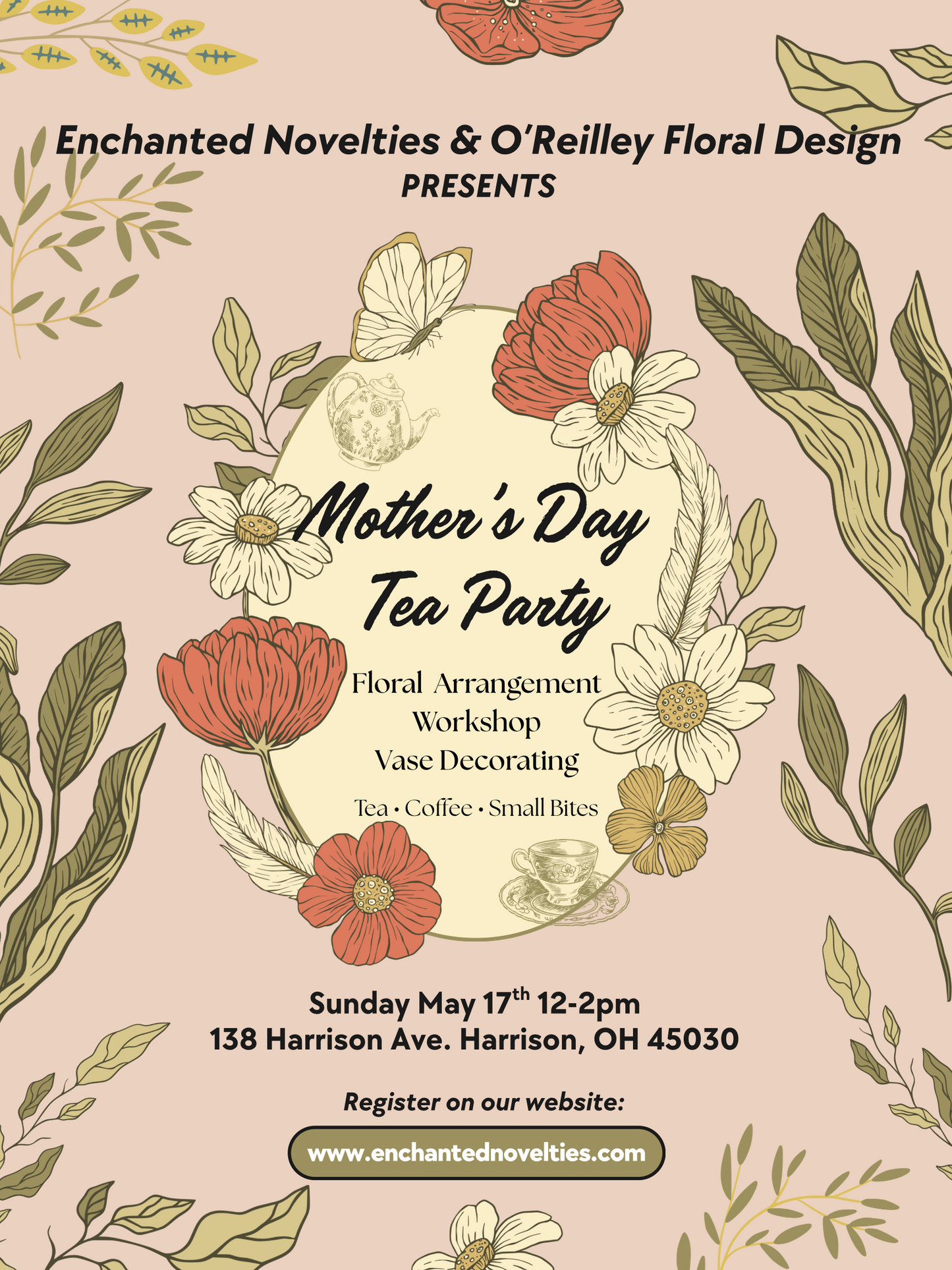 Mother’s  Day Tea Party and Floral Arrangement Workshop
