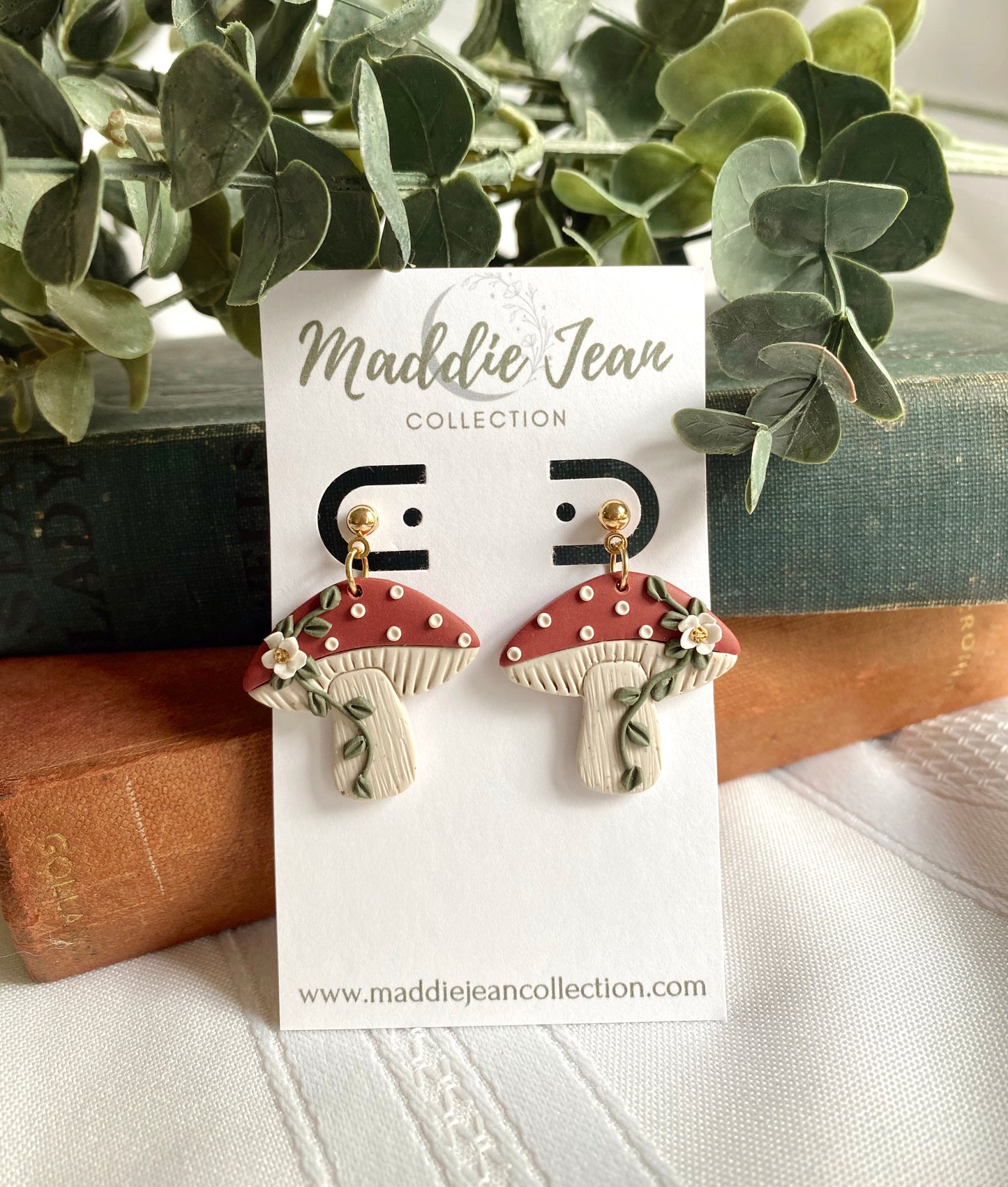 Floral Mushroom Earrings