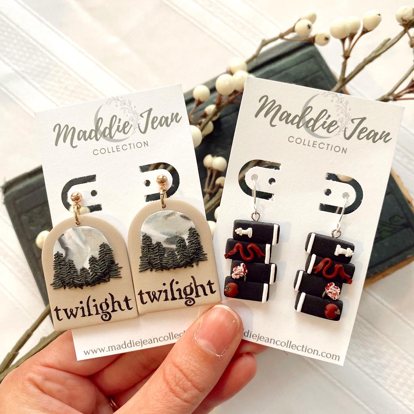 Twilight Book Stack Earrings