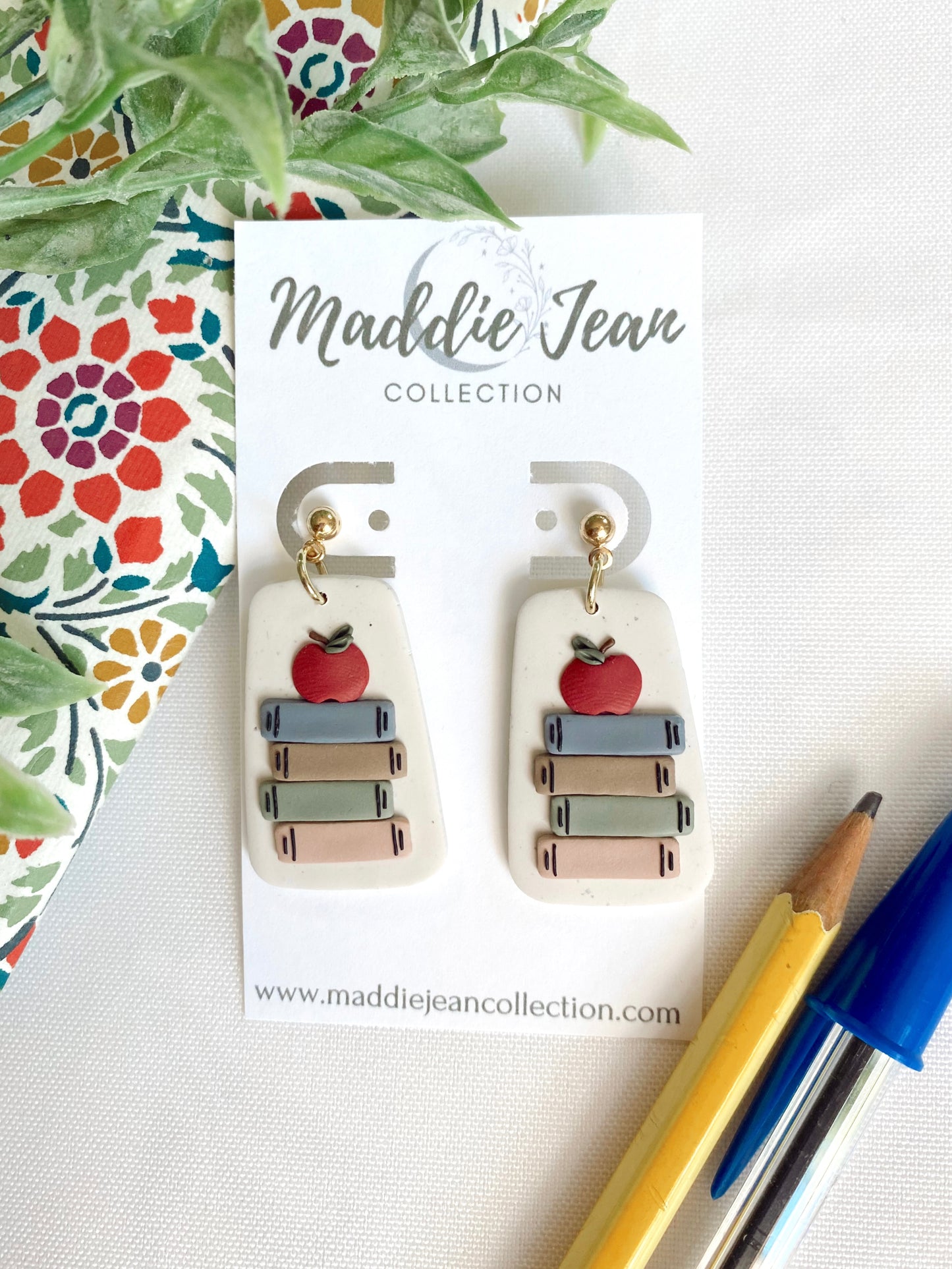 Book Stack Earrings