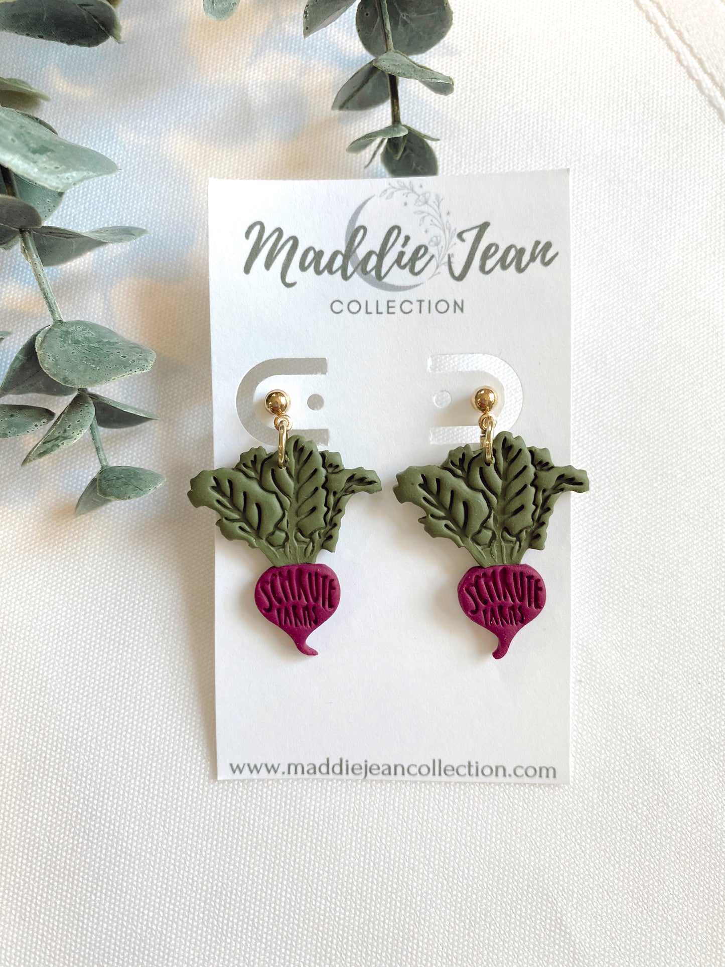 Schrute Farm Beet Earrings