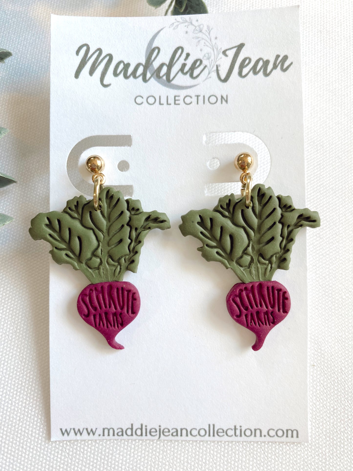 Schrute Farm Beet Earrings